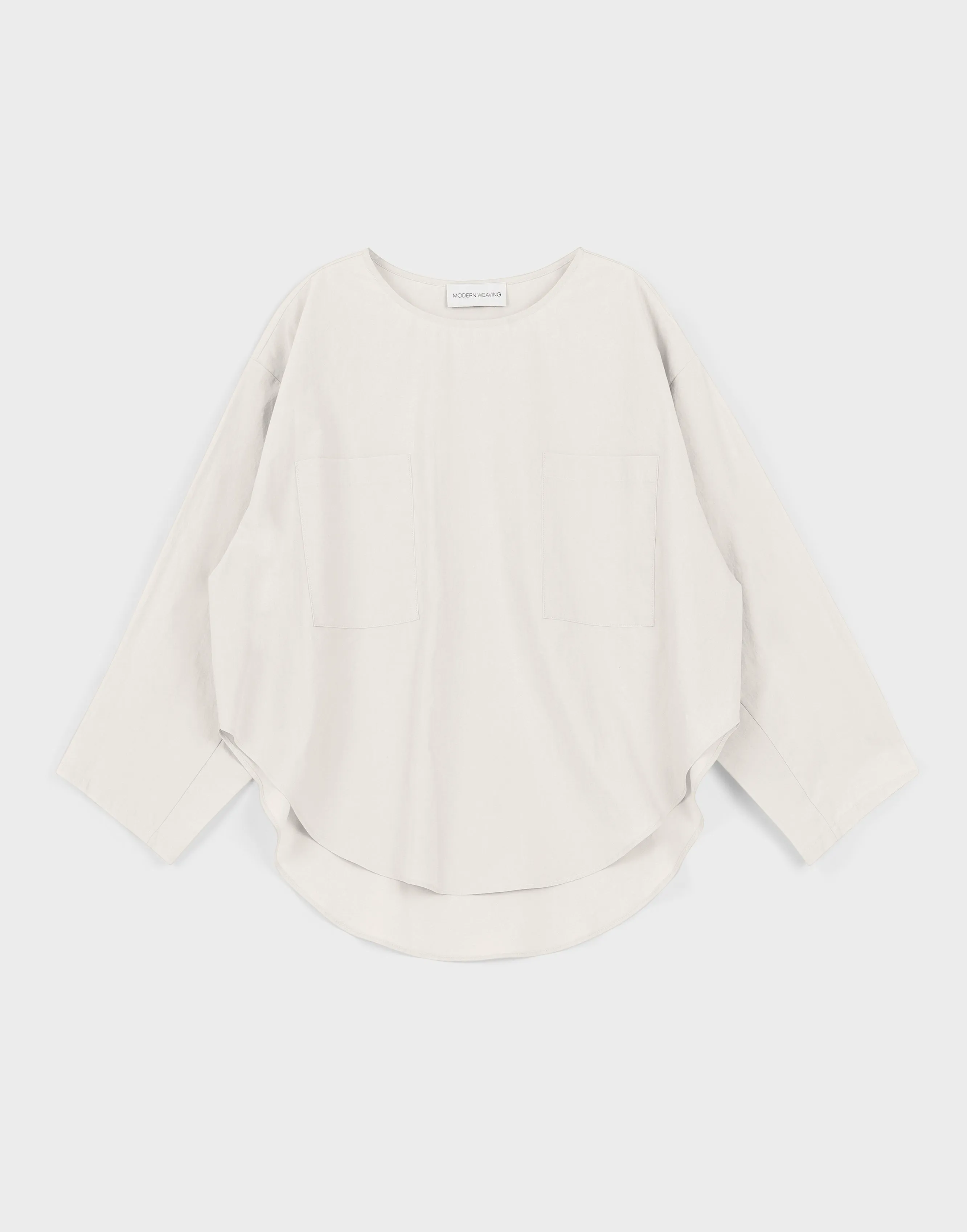 Pocket Popover Top | Off White Parchment Poplin sold by Modern Weaving product image thumbnail 3