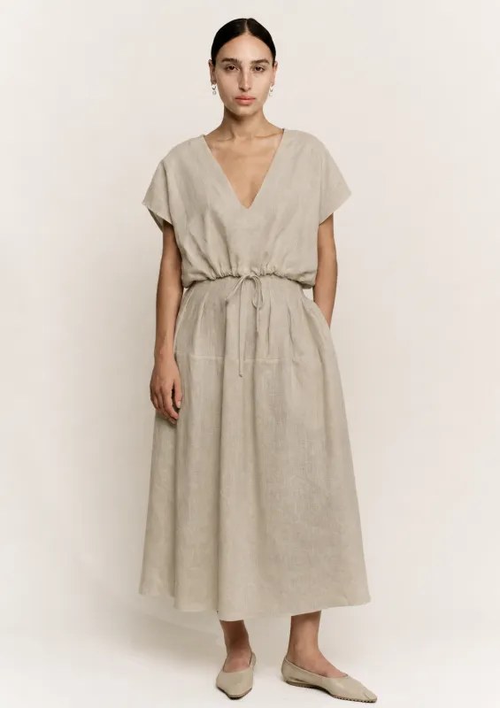 Godet Circle Skirt | Sand Lightweight Linen made by Modern Weaving