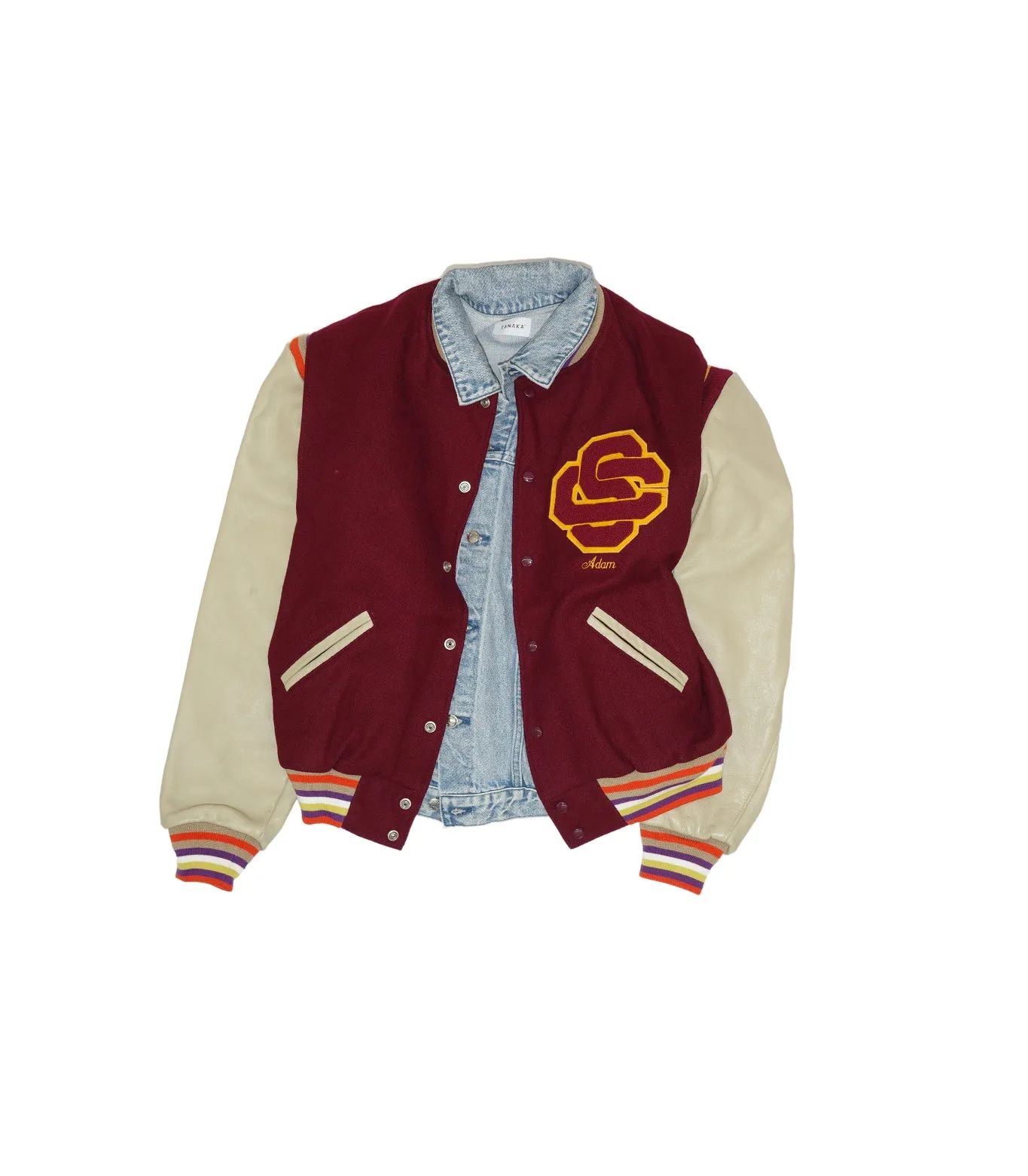 DENIM JACKET × VARSITY JACKET - ONE OFF sold by TANAKA product image thumbnail 3