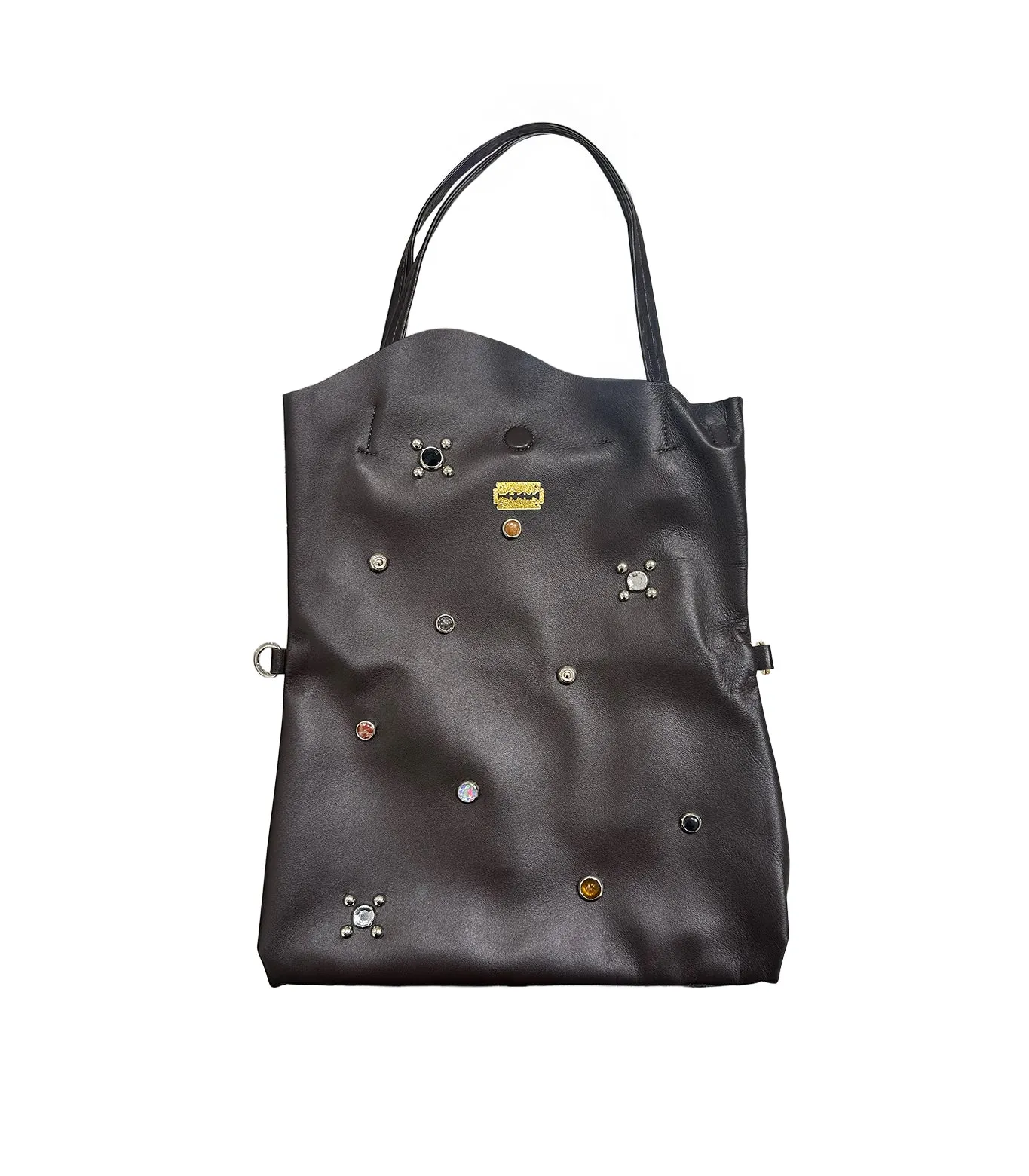 THE BAG M(STUDS) - BROWN sold by TANAKA