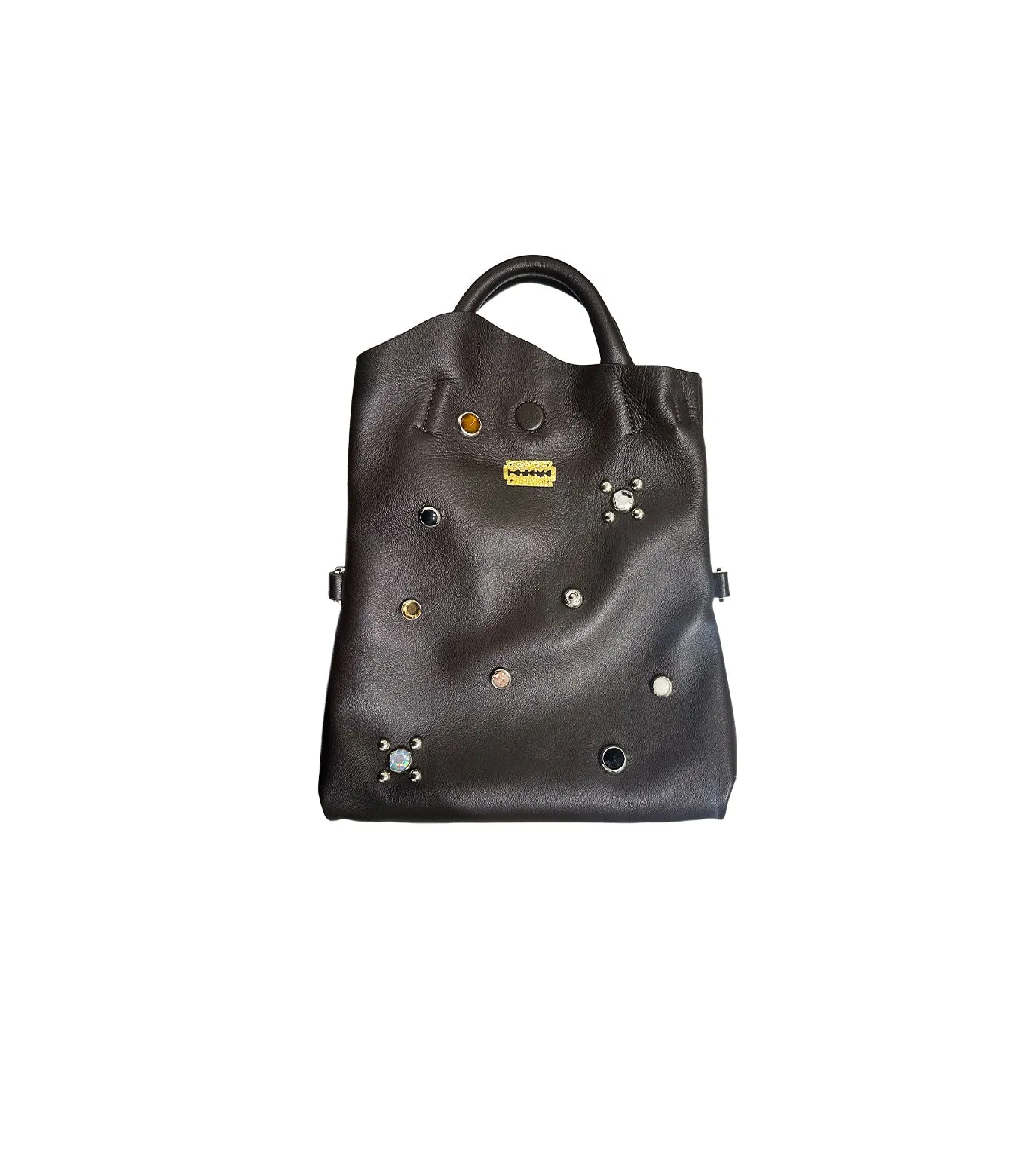 THE BAG S(STUDS) - BROWN sold by TANAKA