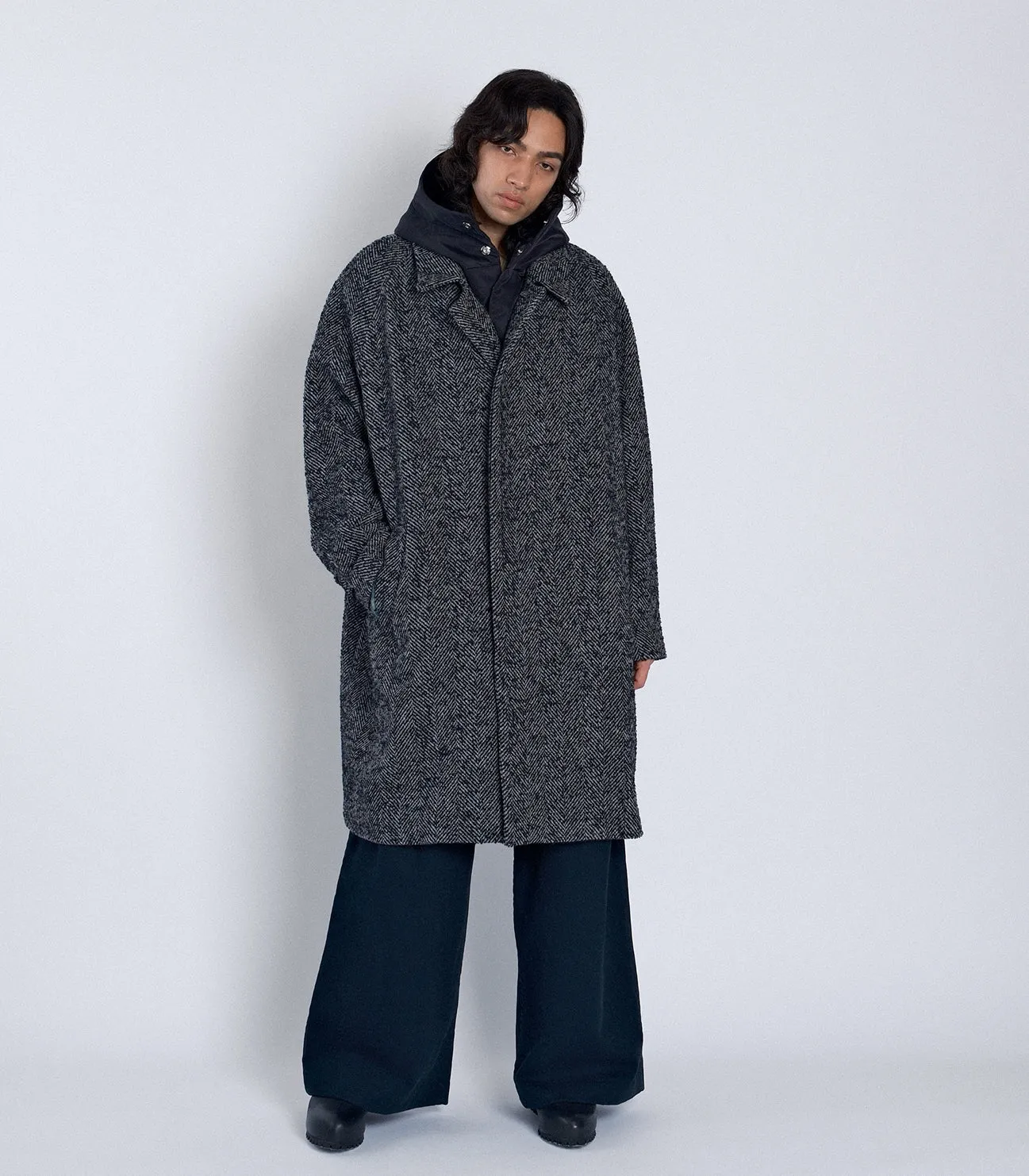 HOODED COAT - HERRINGBONE sold by TANAKA product image thumbnail 4