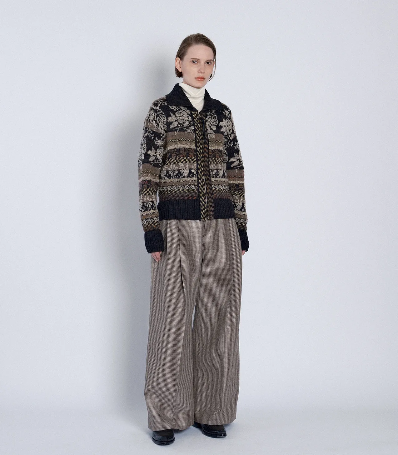 JACQUARD CARDIGAN - BLACK sold by TANAKA product image thumbnail 4