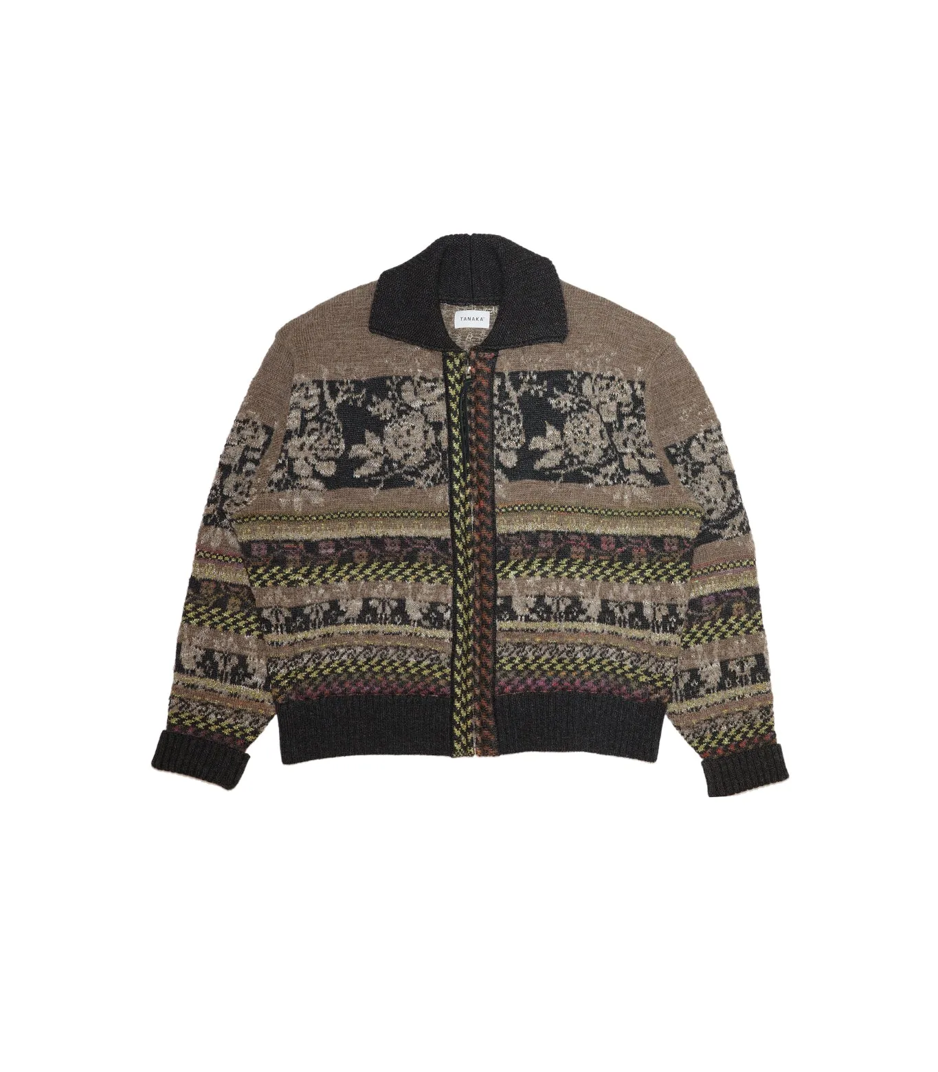 JACQUARD CARDIGAN - BLACK sold by TANAKA