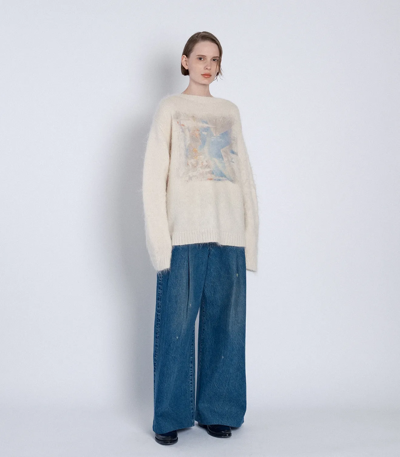 SHAGGY SWEATER - WHITE sold by TANAKA product image thumbnail 2