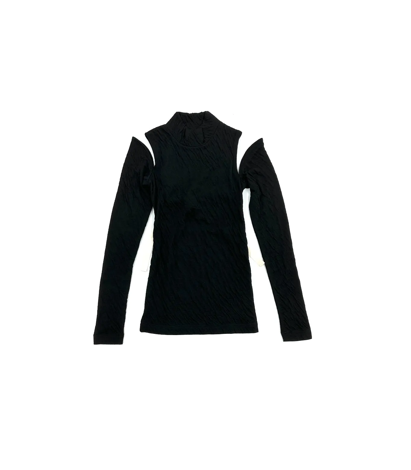HIGH-NECK JERSEY TOP - BLACK sold by TANAKA