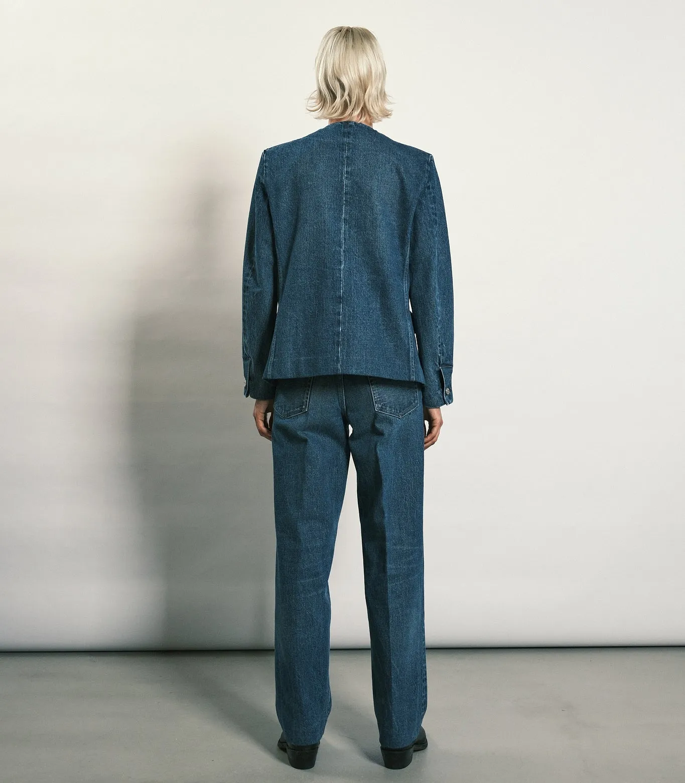 NO COLLAR JEAN JACKET - VINTAGE BLUE sold by TANAKA product image thumbnail 5