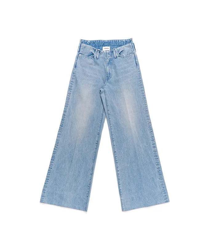 WIDE JEAN TROUSERS - ASH BLEACH made by TANAKA