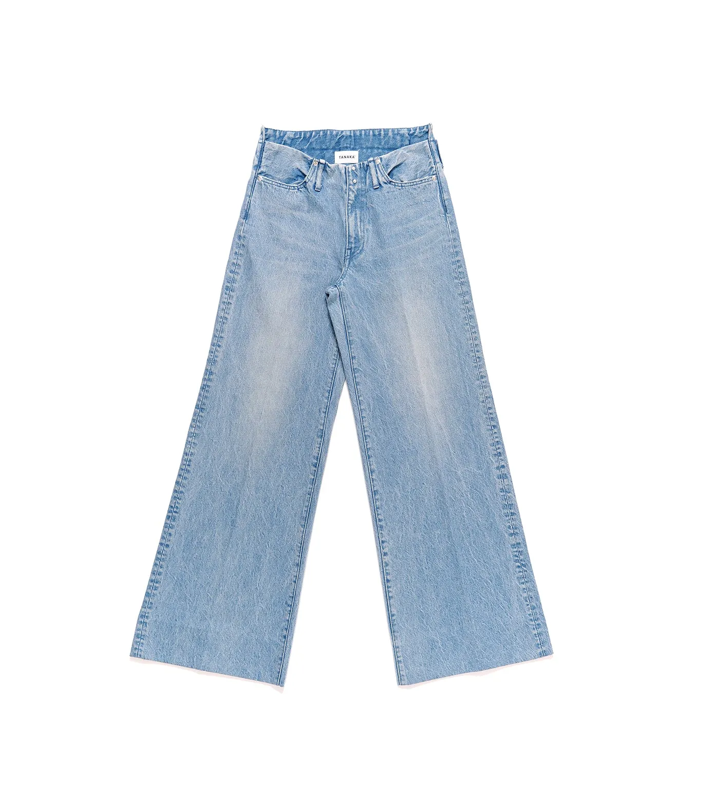 WIDE JEAN TROUSERS - ASH BLEACH sold by TANAKA
