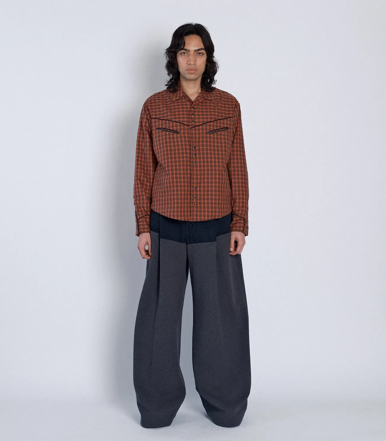 PADDED WESTERN SHIRT - RED CHECK sold by TANAKA product image thumbnail 3