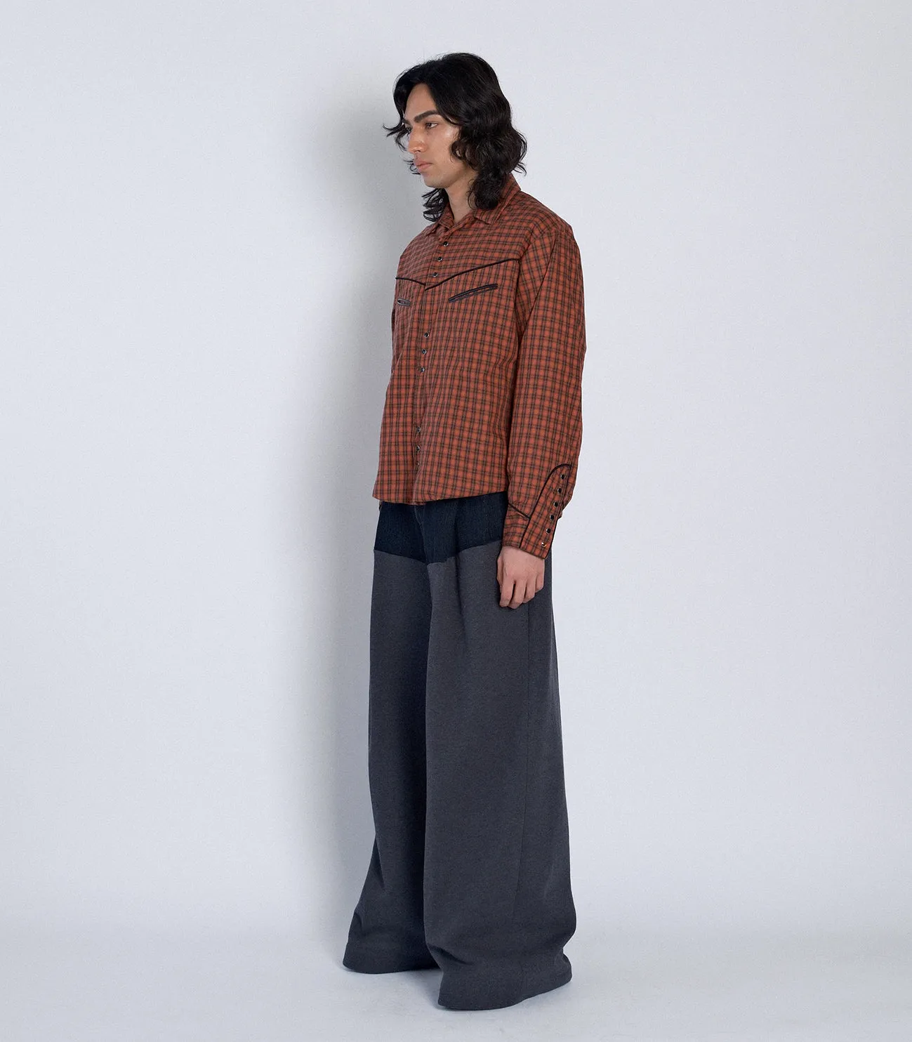 PADDED WESTERN SHIRT - RED CHECK sold by TANAKA product image thumbnail 5