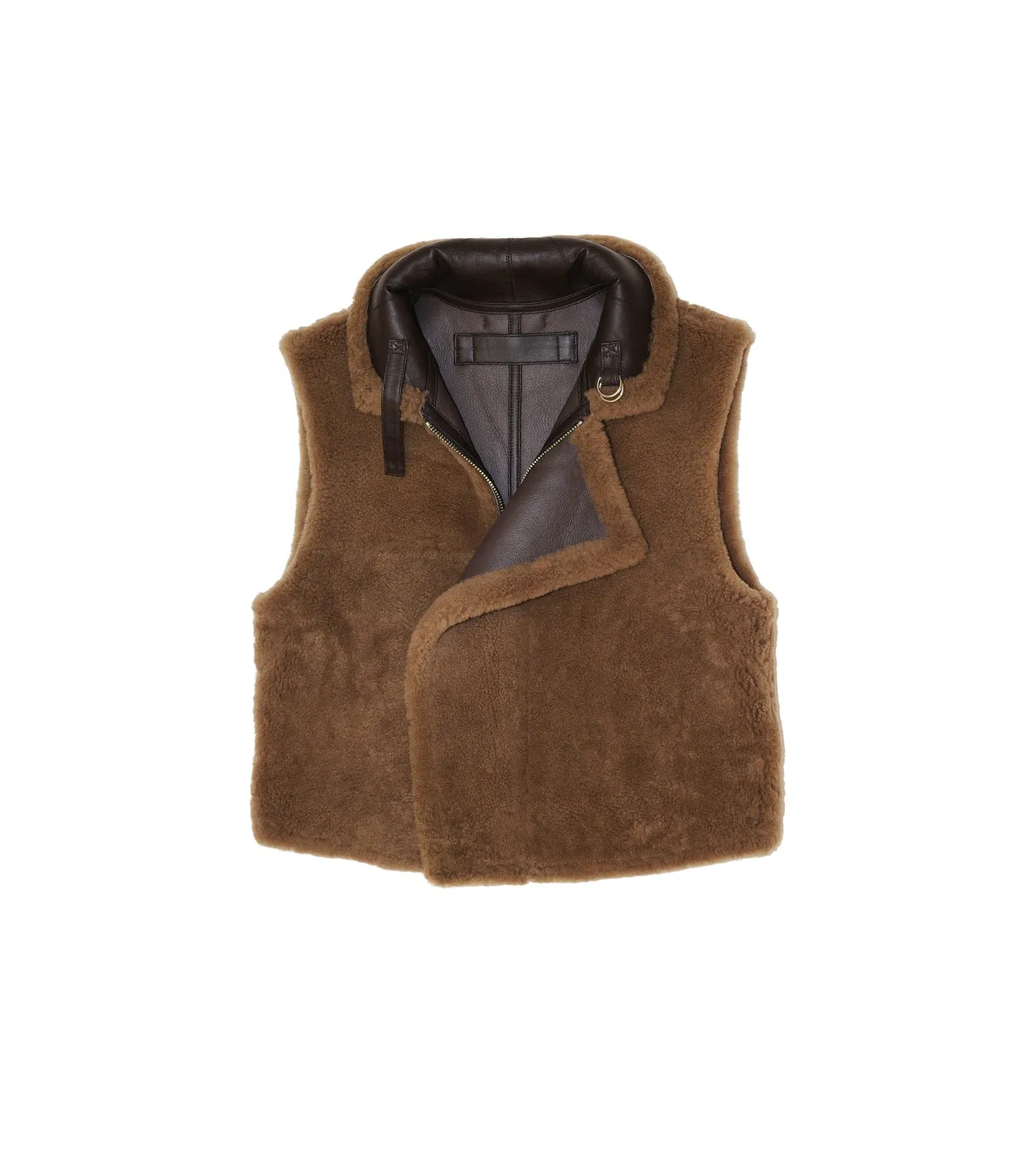 SHEARLING VEST - BROWN sold by TANAKA product image thumbnail 3