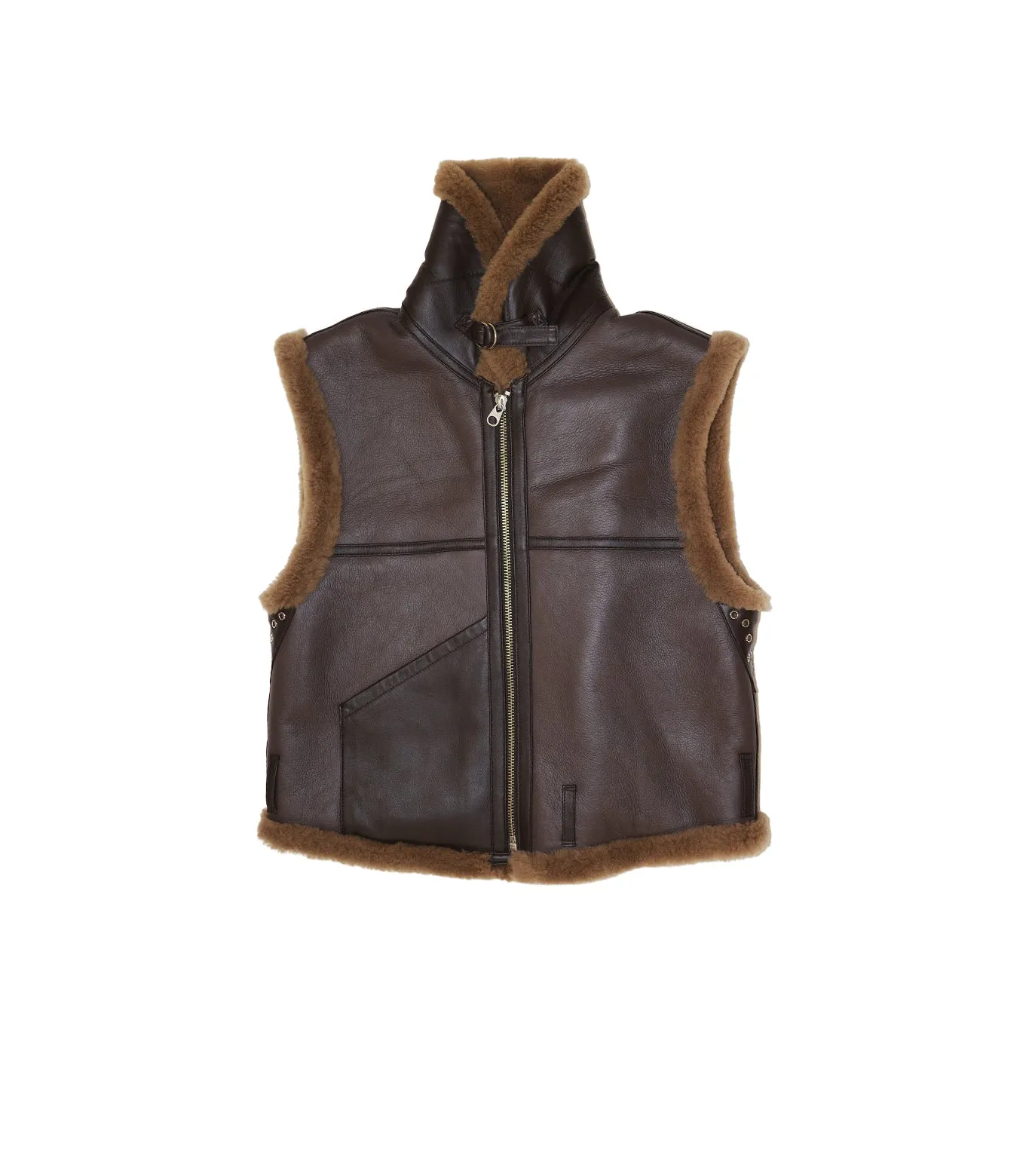 SHEARLING VEST - BROWN sold by TANAKA product image thumbnail 5