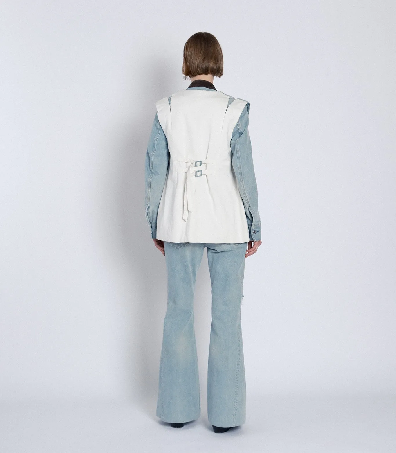 SLIT TAILORED VEST - ASH BLUE sold by TANAKA product image thumbnail 4