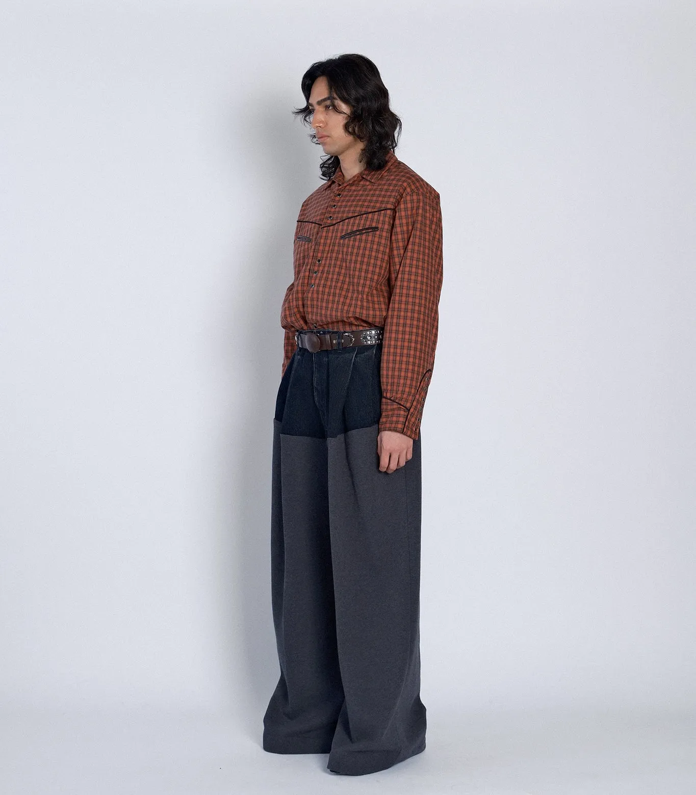COMBI WIDE TROUSERS - CHARCOAL sold by TANAKA product image thumbnail 5