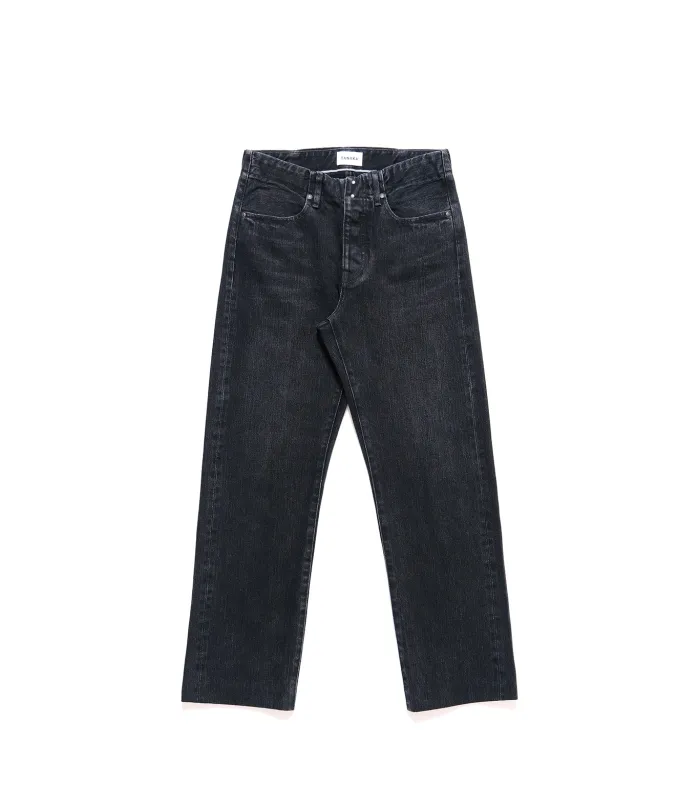 STRAIGHT JEAN TROUSERS - BLACK sold by TANAKA