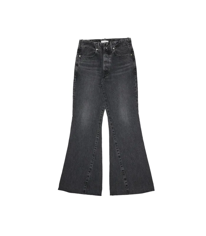 FLARE JEAN TROUSERS - GRAY made by TANAKA