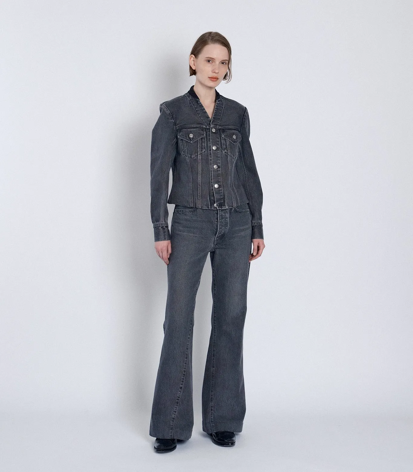 FLARE JEAN TROUSERS - GRAY sold by TANAKA product image thumbnail 3