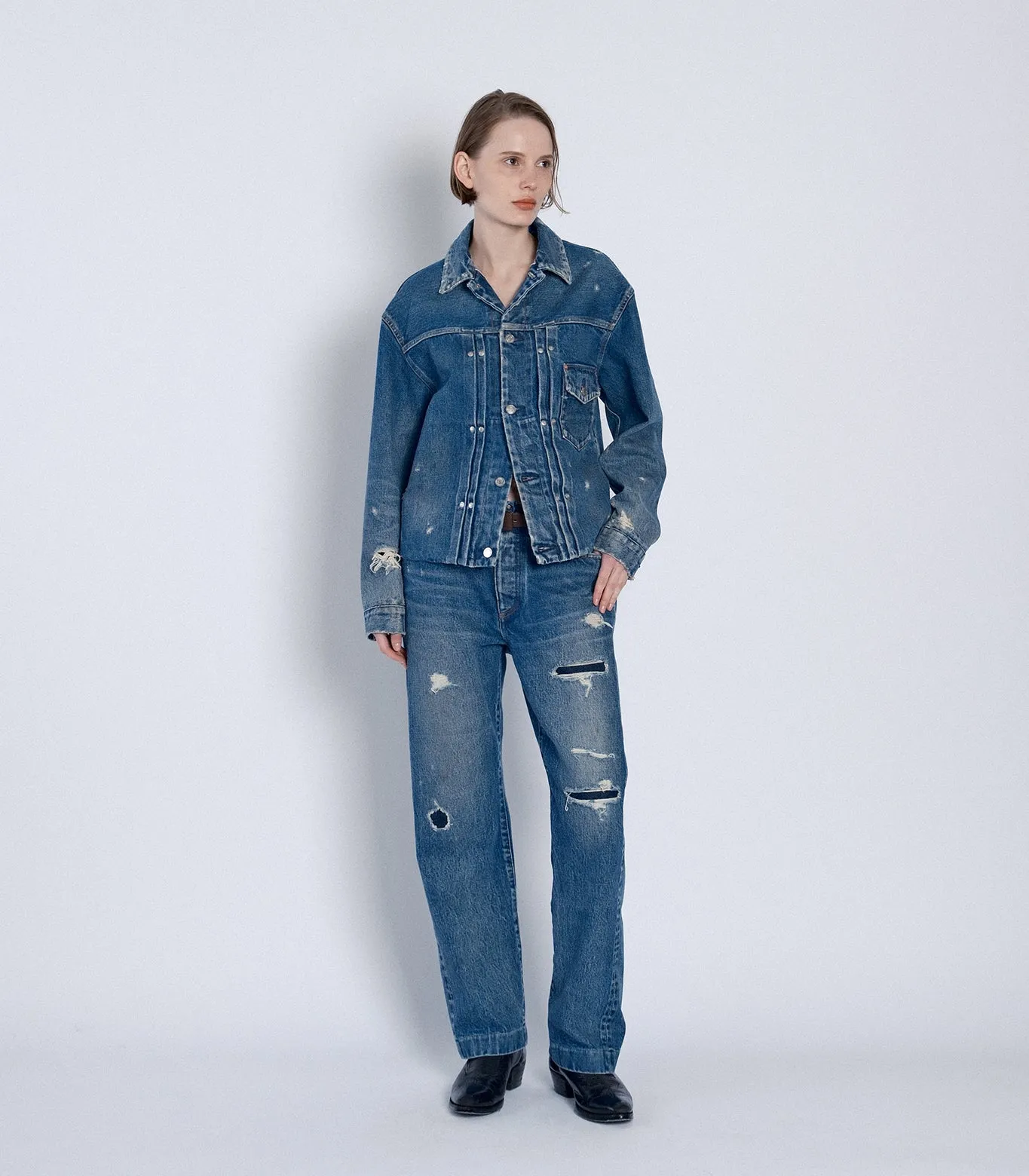 STRAIGHT JEAN TROUSERS - 60's BLUE sold by TANAKA product image thumbnail 4
