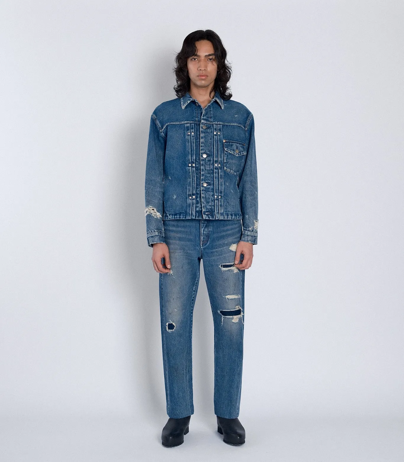 STRAIGHT JEAN TROUSERS - 60's BLUE sold by TANAKA product image thumbnail 3