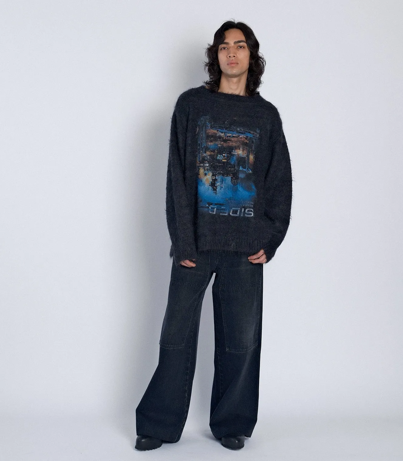 SHAGGY SWEATER - CHARCOAL sold by TANAKA