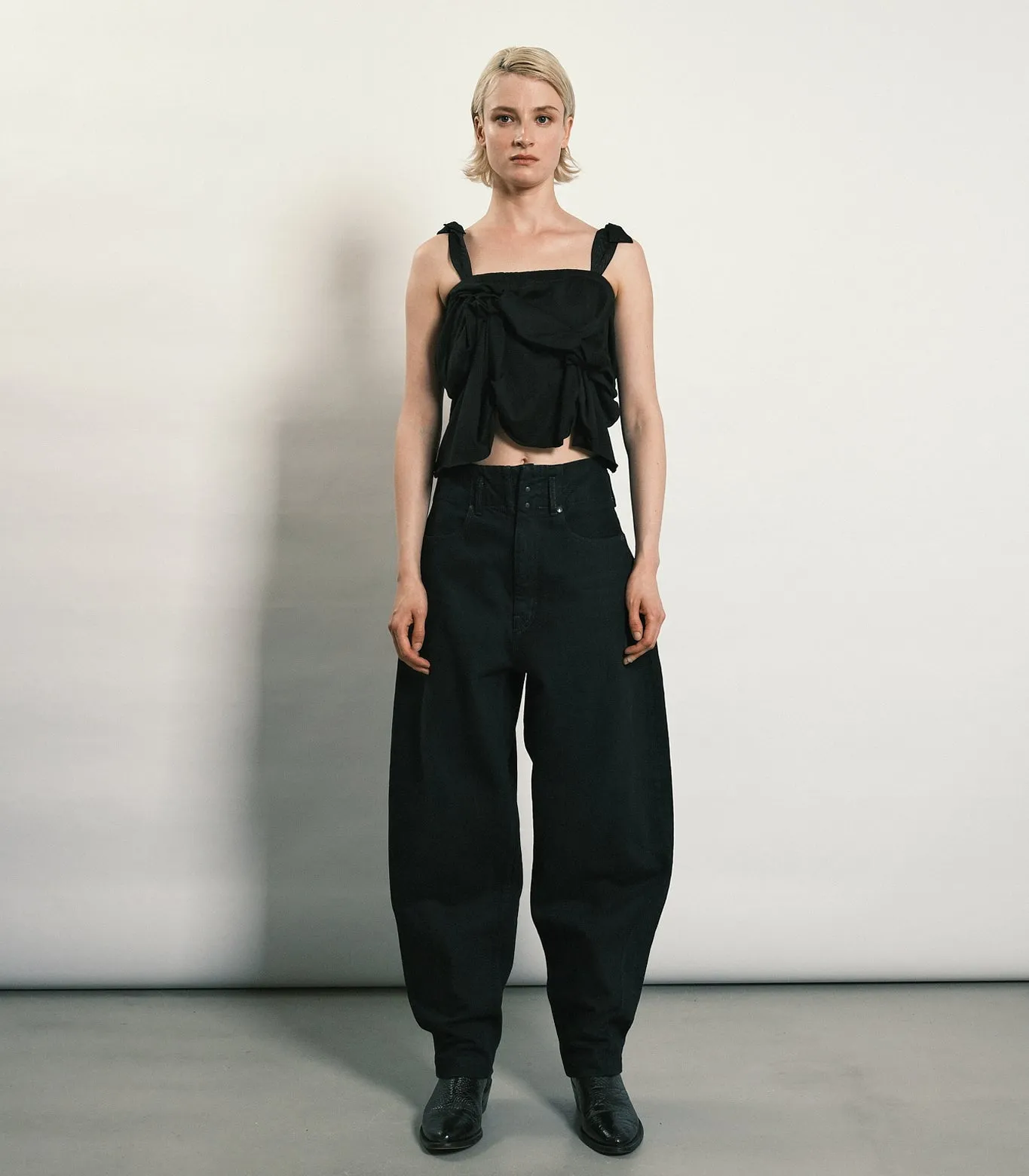 TAPERED JEAN TROUSERS - OVERDYE BLACK sold by TANAKA product image thumbnail 2