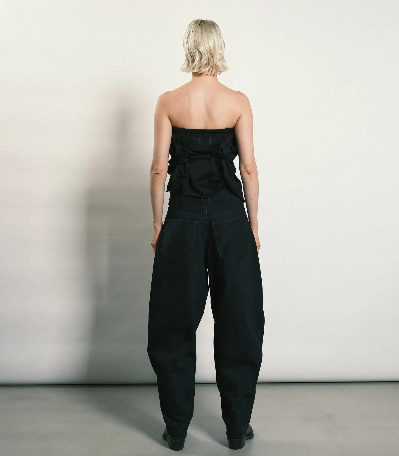 TAPERED JEAN TROUSERS - OVERDYE BLACK sold by TANAKA product image thumbnail 3