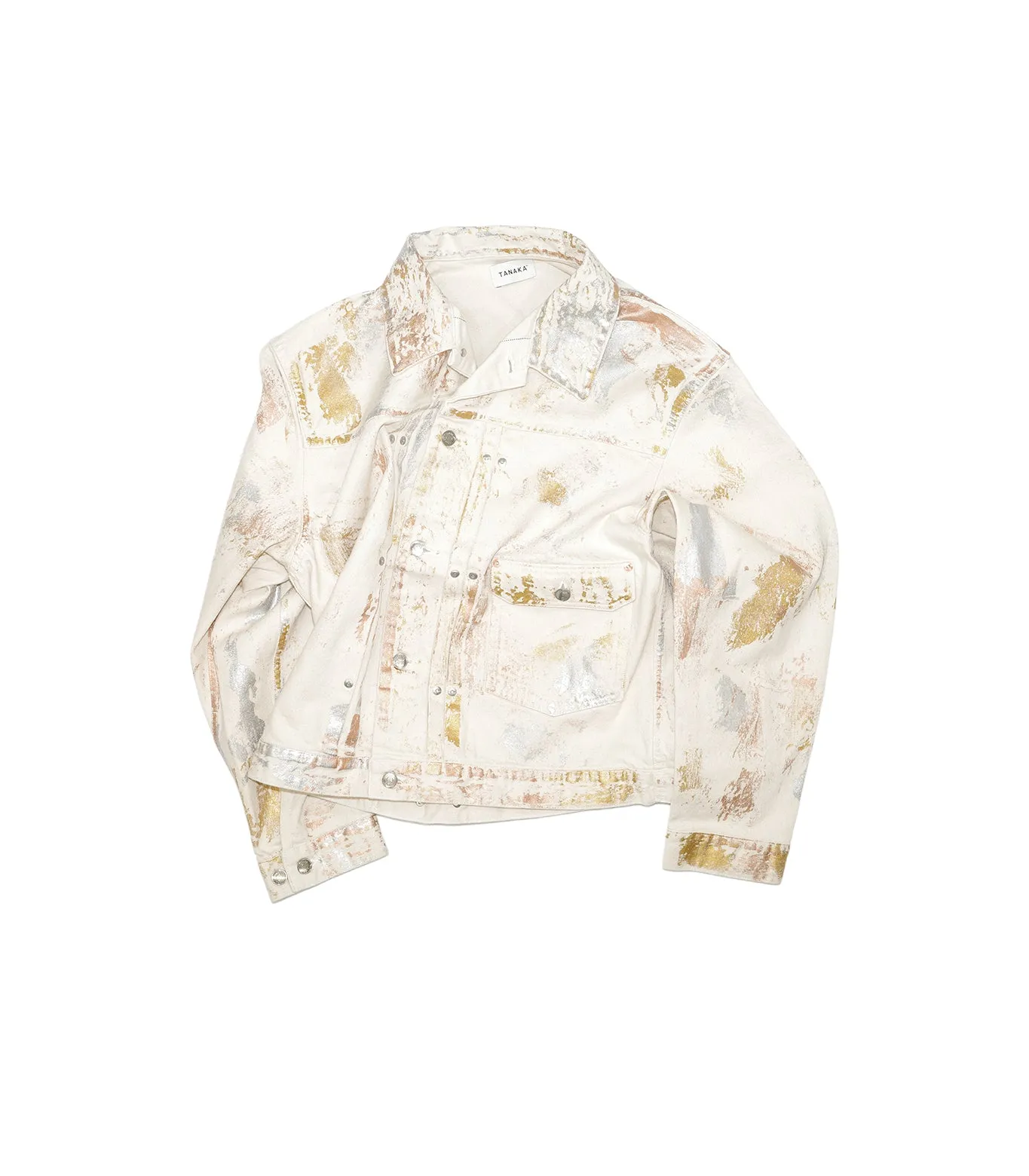 NEW CLASSIC JEAN JACKET - WHITE BUTTERFLY sold by TANAKA