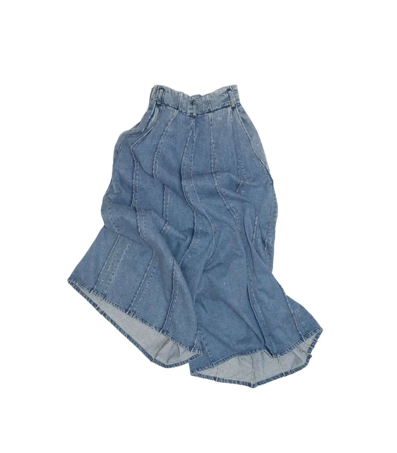 PLEATED SKIRT PANTS - MID BLUE sold by TANAKA
