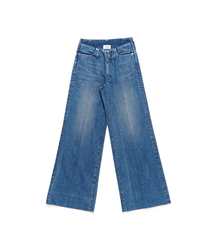 WIDE JEAN TROUSERS - VINTAGE BLUE made by TANAKA