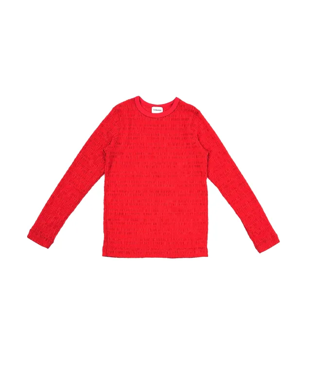 LONG SLEEVE TEE - RED made by TANAKA