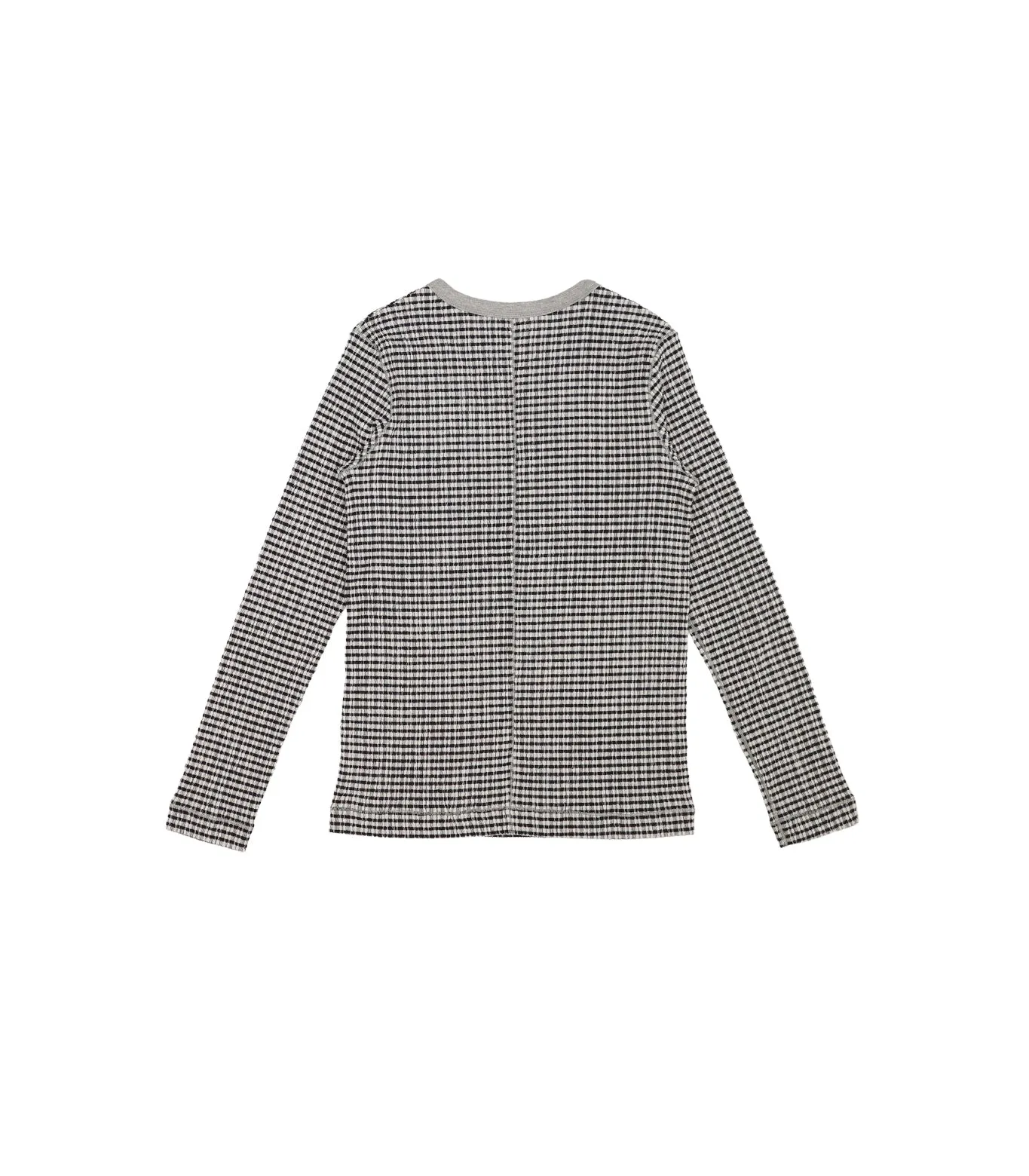 LONG SLEEVE TEE - BLACK GINGHAM sold by TANAKA product image thumbnail 2