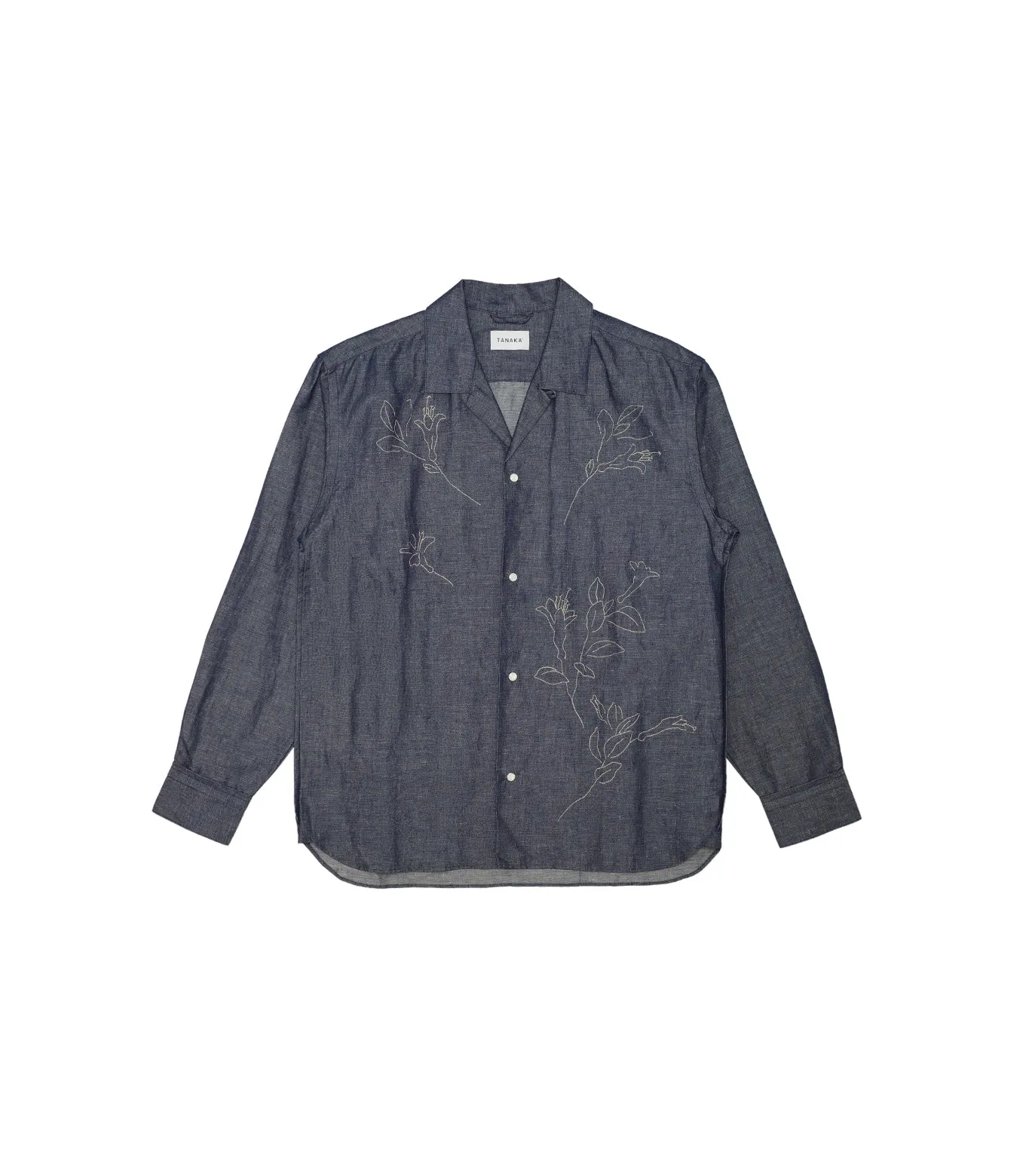 THE SHIRTS - INDIGO LINEN (EMBROIDERY) sold by TANAKA