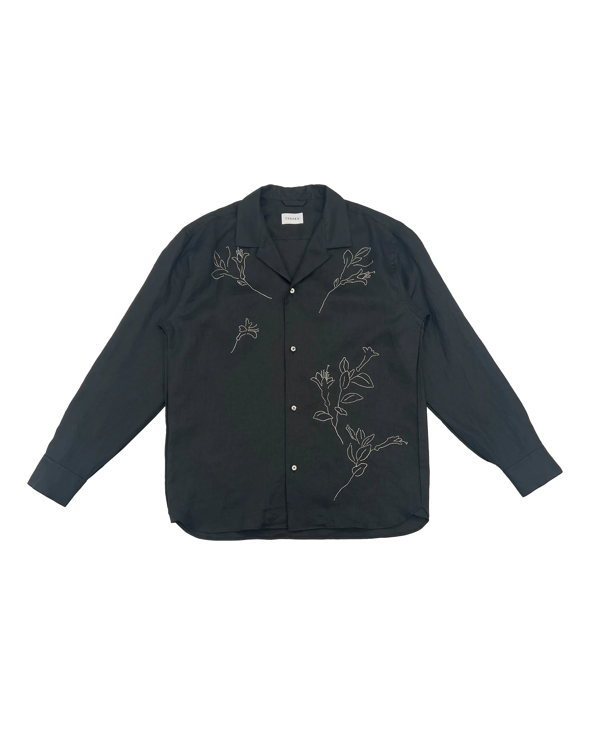THE SHIRTS - BLACK LINEN (EMBROIDERY) sold by TANAKA