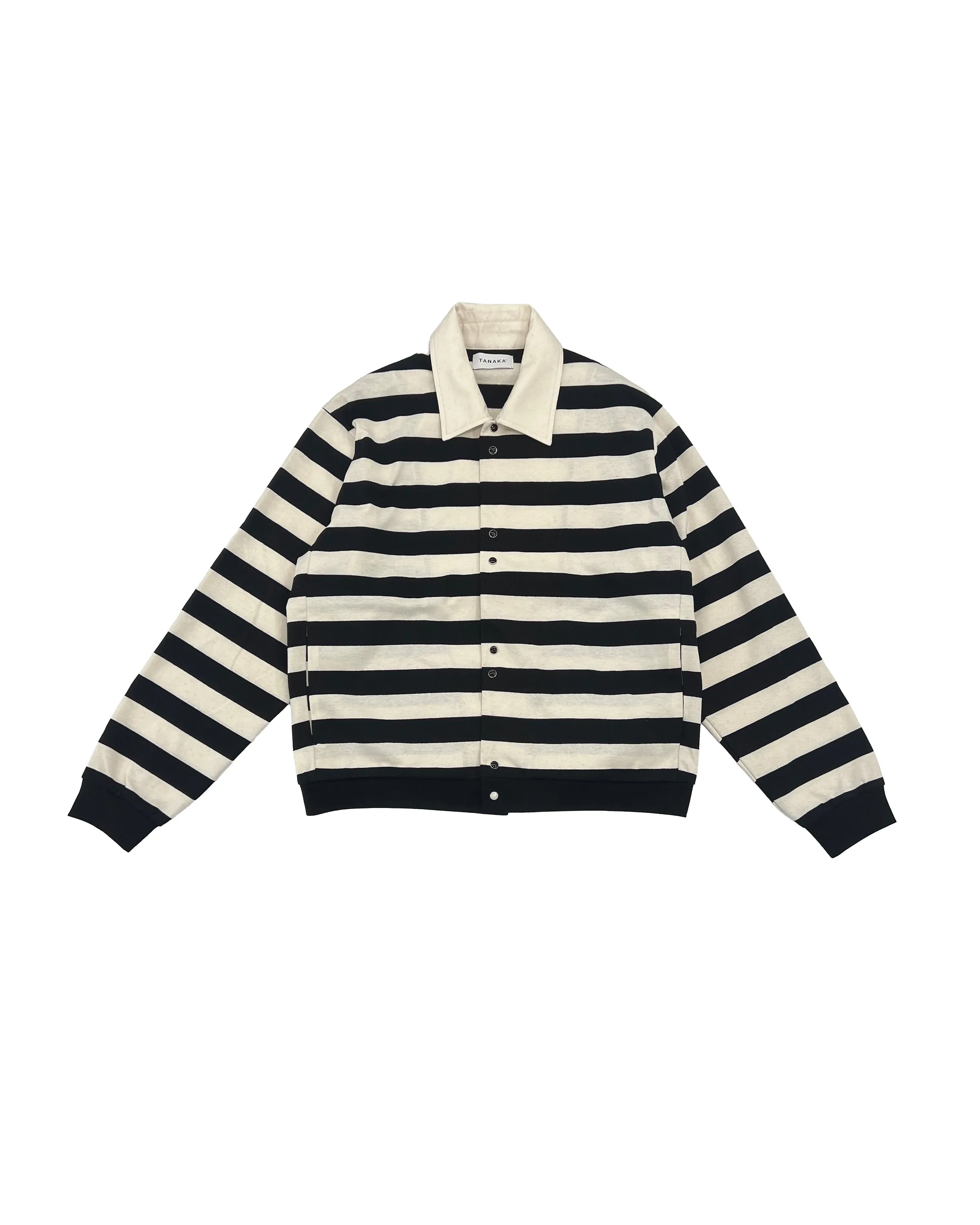 JERSEY CARDIGAN - BLACK STRIPE sold by TANAKA