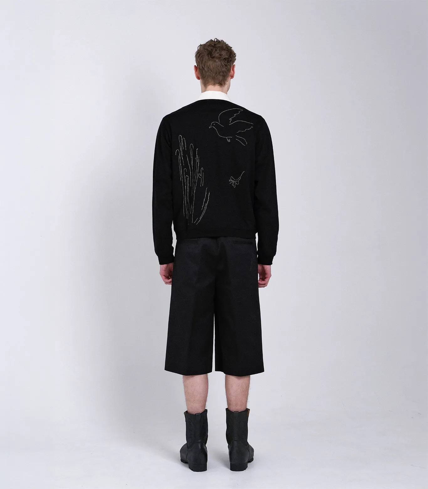 JERSEY CARDIGAN - BLACK (EMBROIDERY) sold by TANAKA product image thumbnail 4