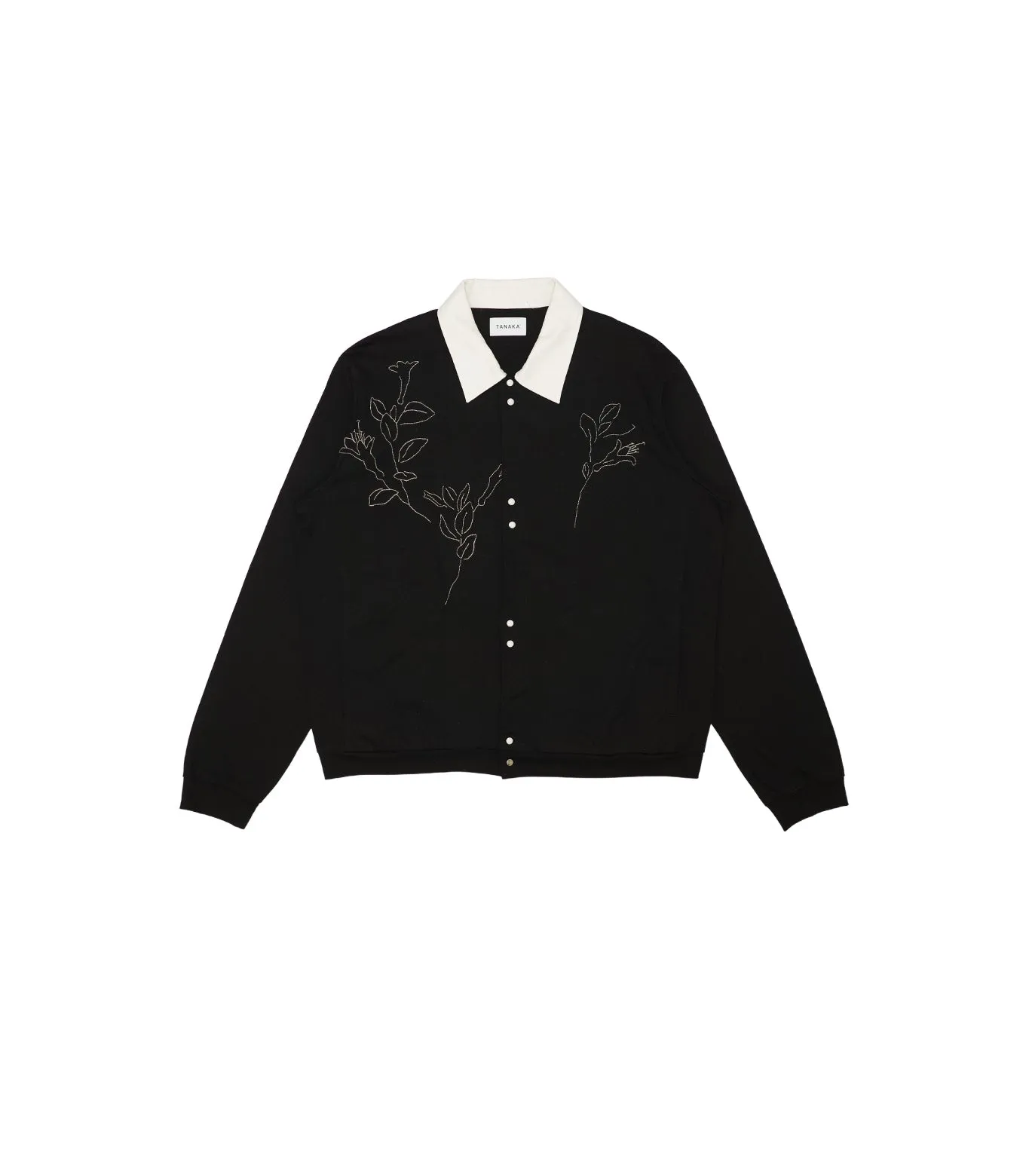 JERSEY CARDIGAN - BLACK (EMBROIDERY) sold by TANAKA