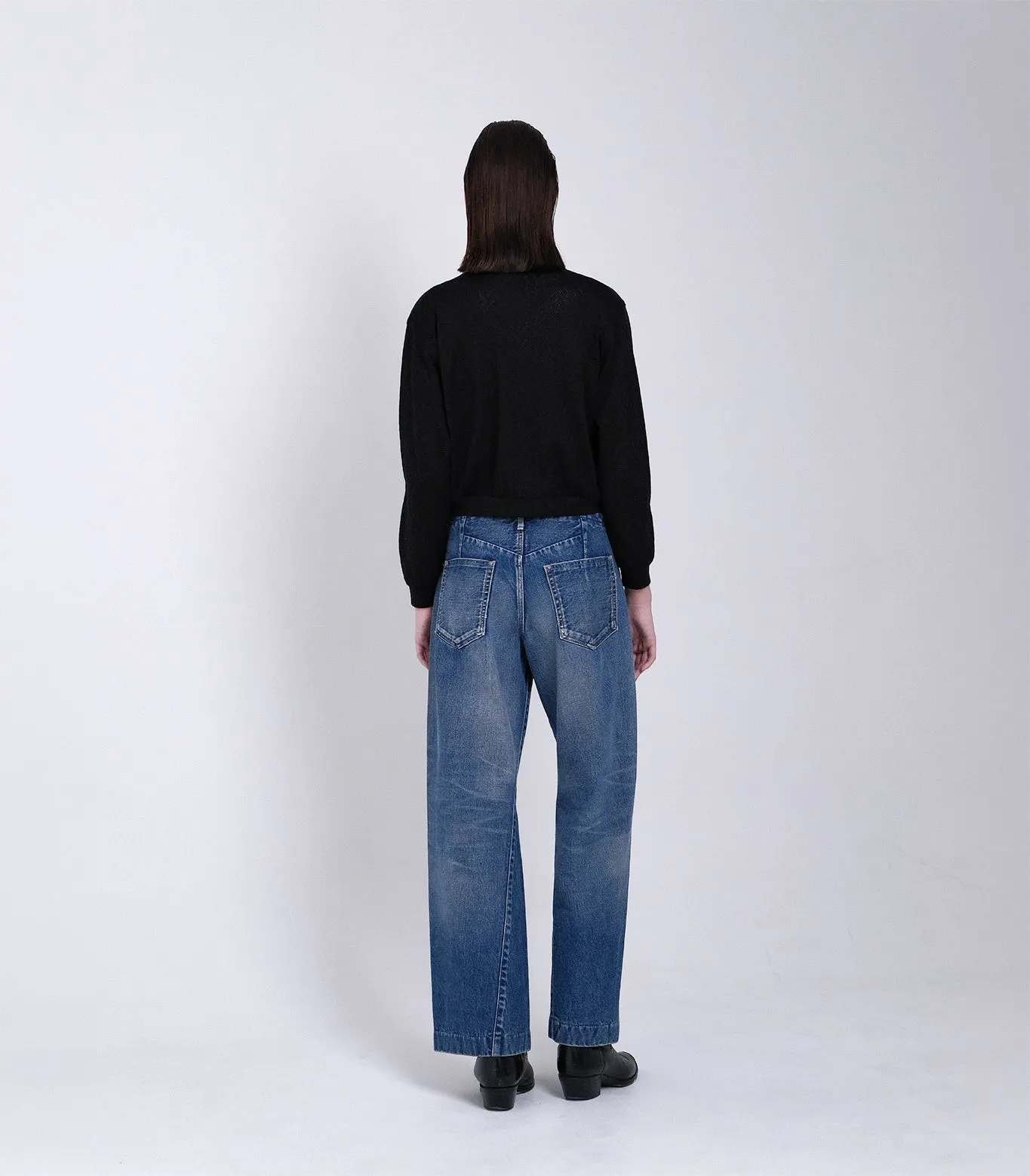 JERSEY CARDIGAN - BLACK HERRINGBONE sold by TANAKA product image thumbnail 5