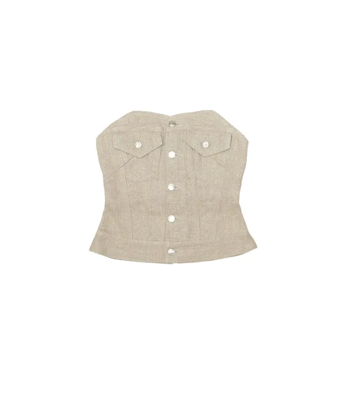 BUSTIER - LINEN made by TANAKA