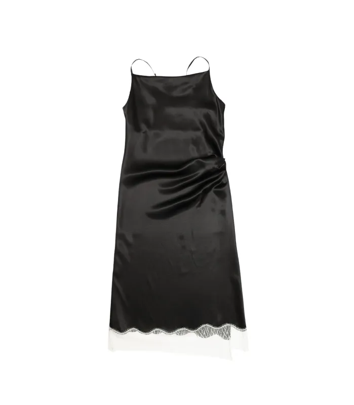 SLIP DRESS - BLACK made by TANAKA