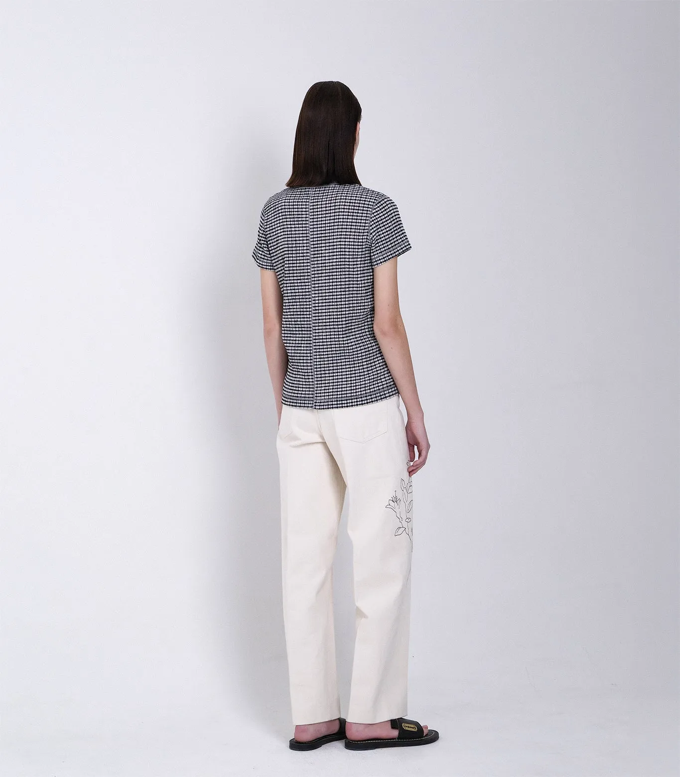 COMPACT TEE - BLACK GINGHAM sold by TANAKA product image thumbnail 4