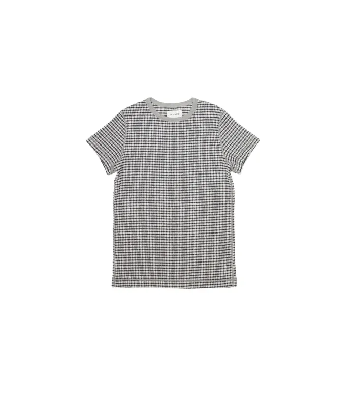 COMPACT TEE - BLACK GINGHAM made by TANAKA