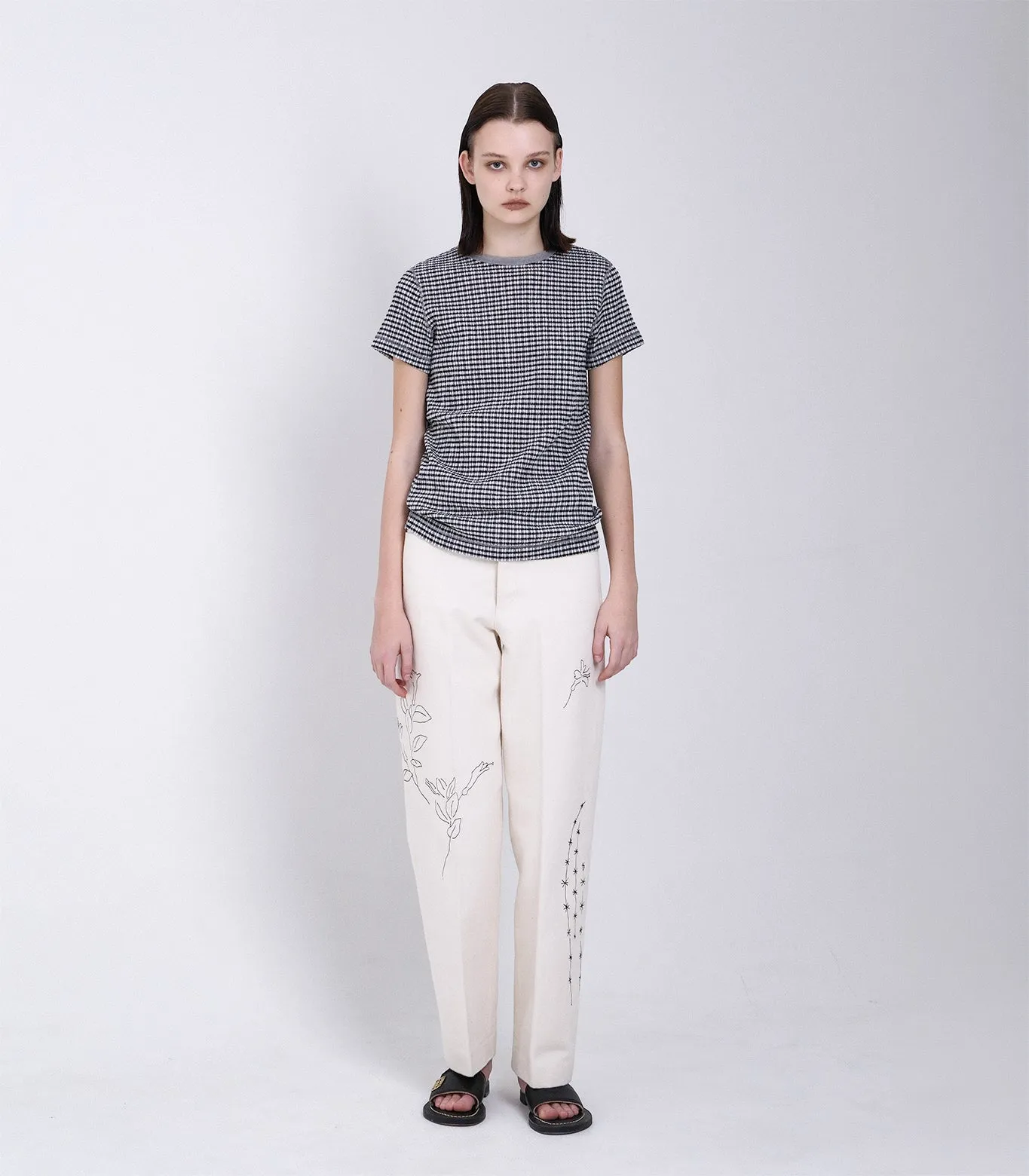 COMPACT TEE - BLACK GINGHAM sold by TANAKA product image thumbnail 3