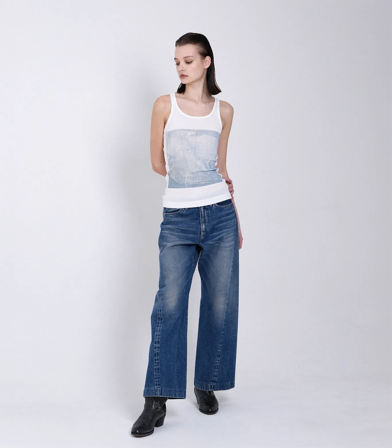 TANK TOP - LIGHT BLUE CACTUS sold by TANAKA product image thumbnail 2