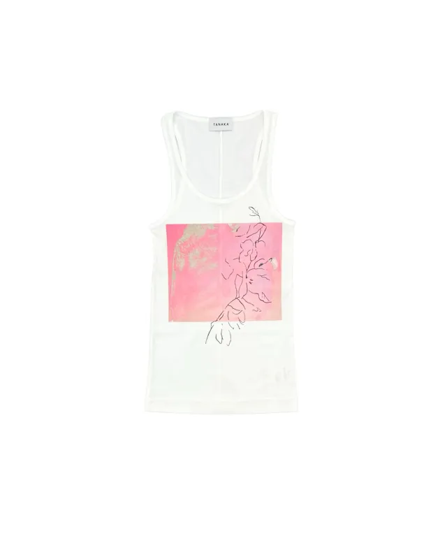 TANK TOP - PINK FLOWER made by TANAKA