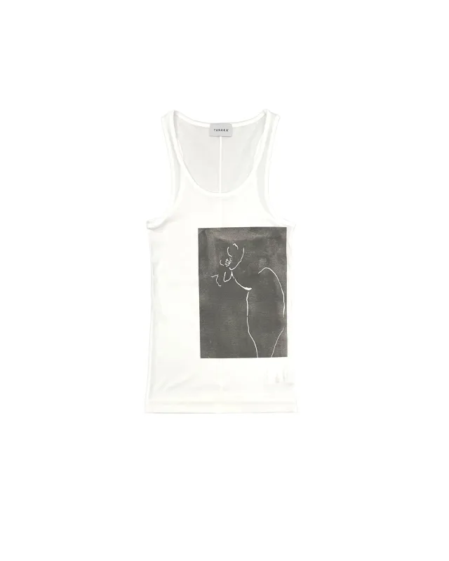 TANK TOP - BLACK CACTUS made by TANAKA