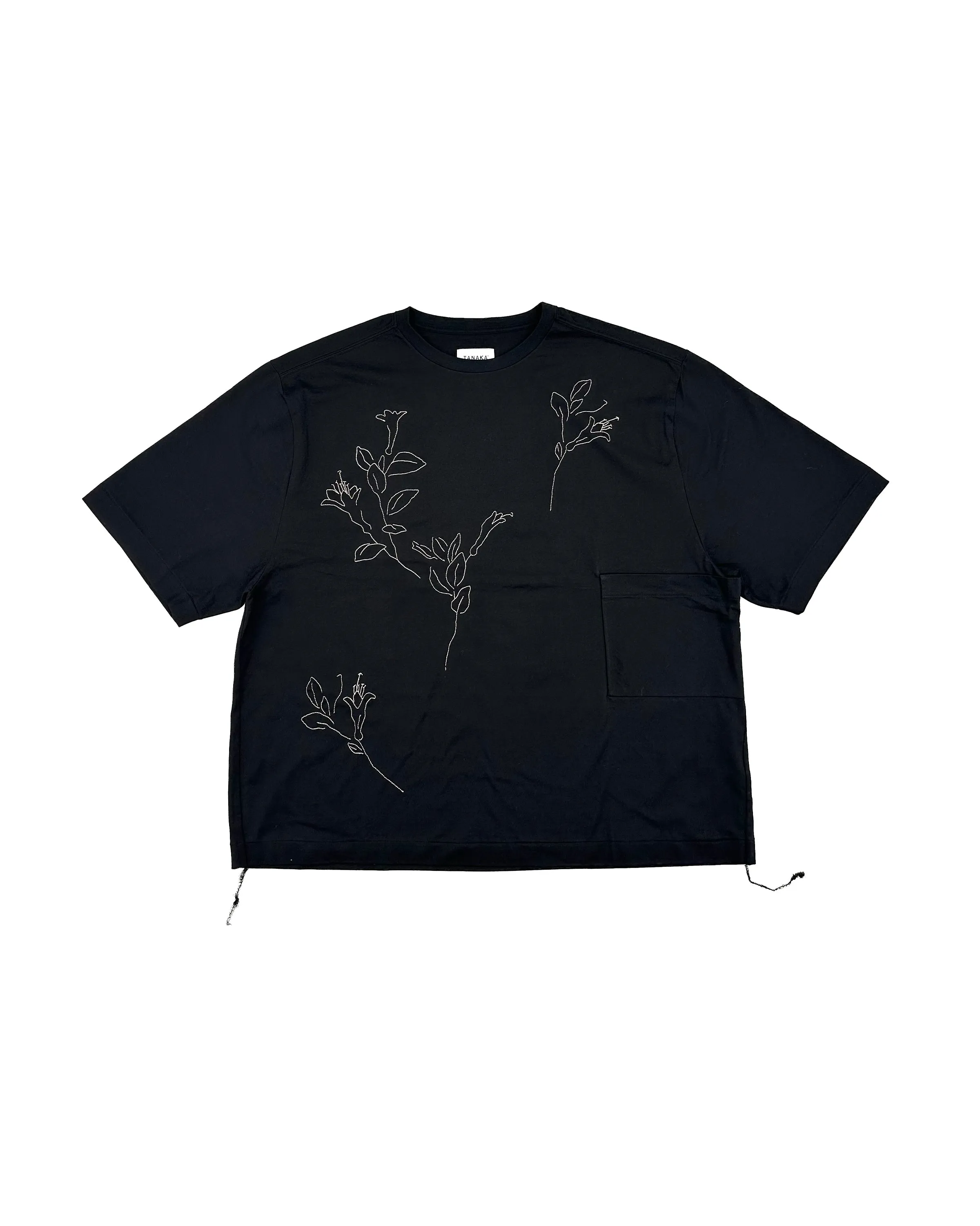 BOXY TEE - BLACK (EMBROIDERY) sold by TANAKA