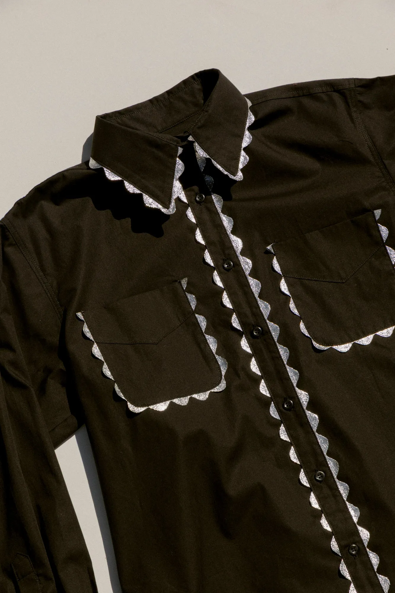 Rickrack Perfect Shirt - Black and Silver sold by CARLEEN product image thumbnail 4