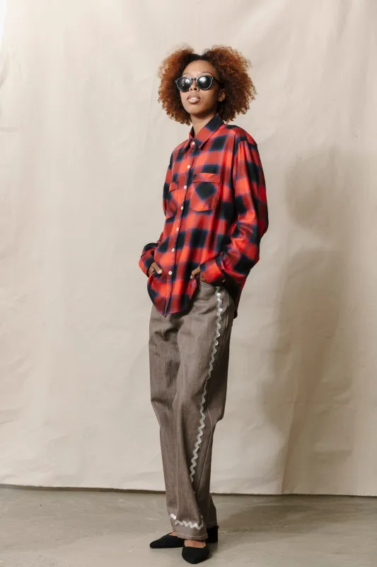 Relaxed Jeans - Silver Rickrack sold by CARLEEN