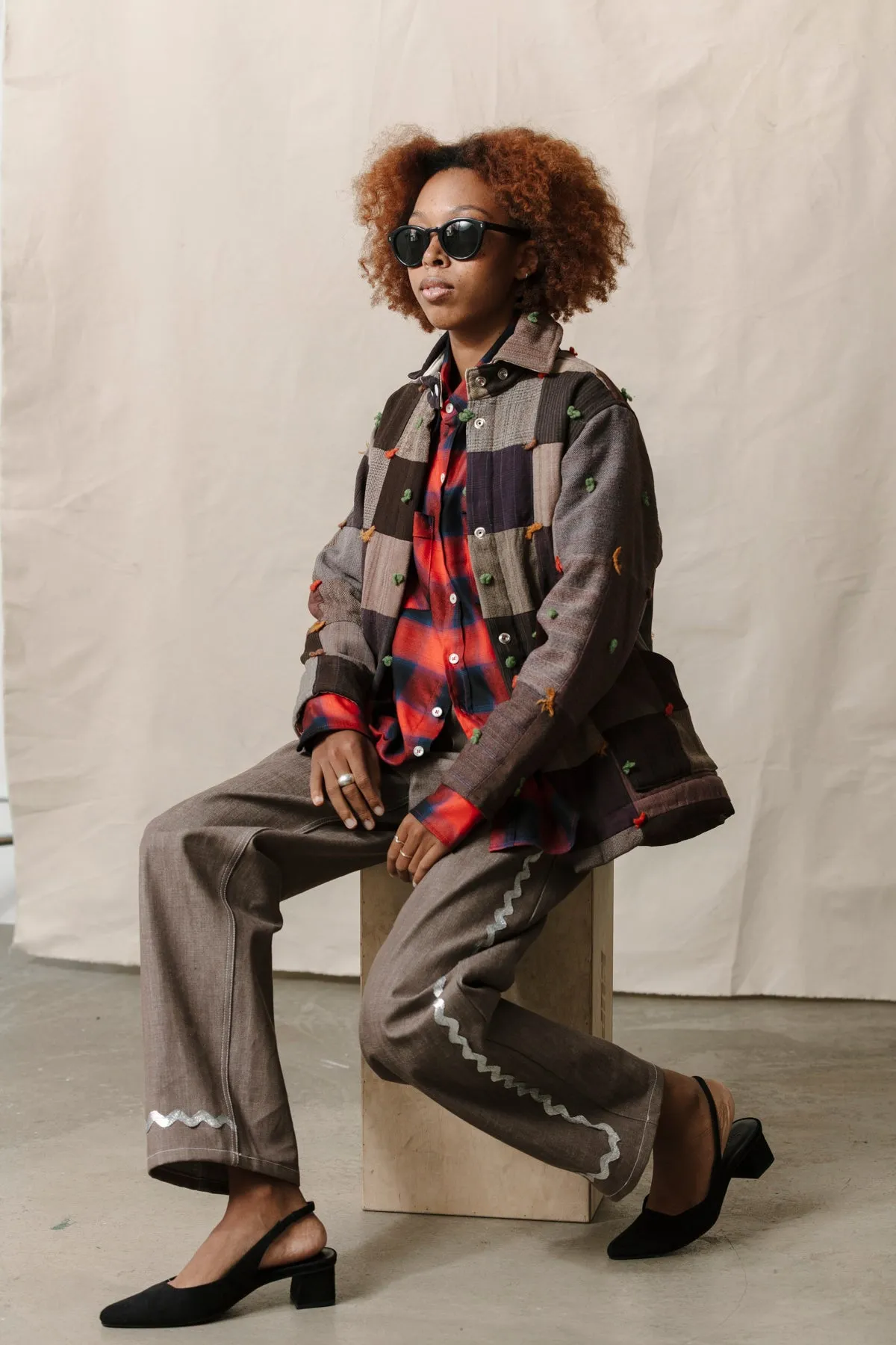 Relaxed Jeans - Silver Rickrack sold by CARLEEN product image thumbnail 5